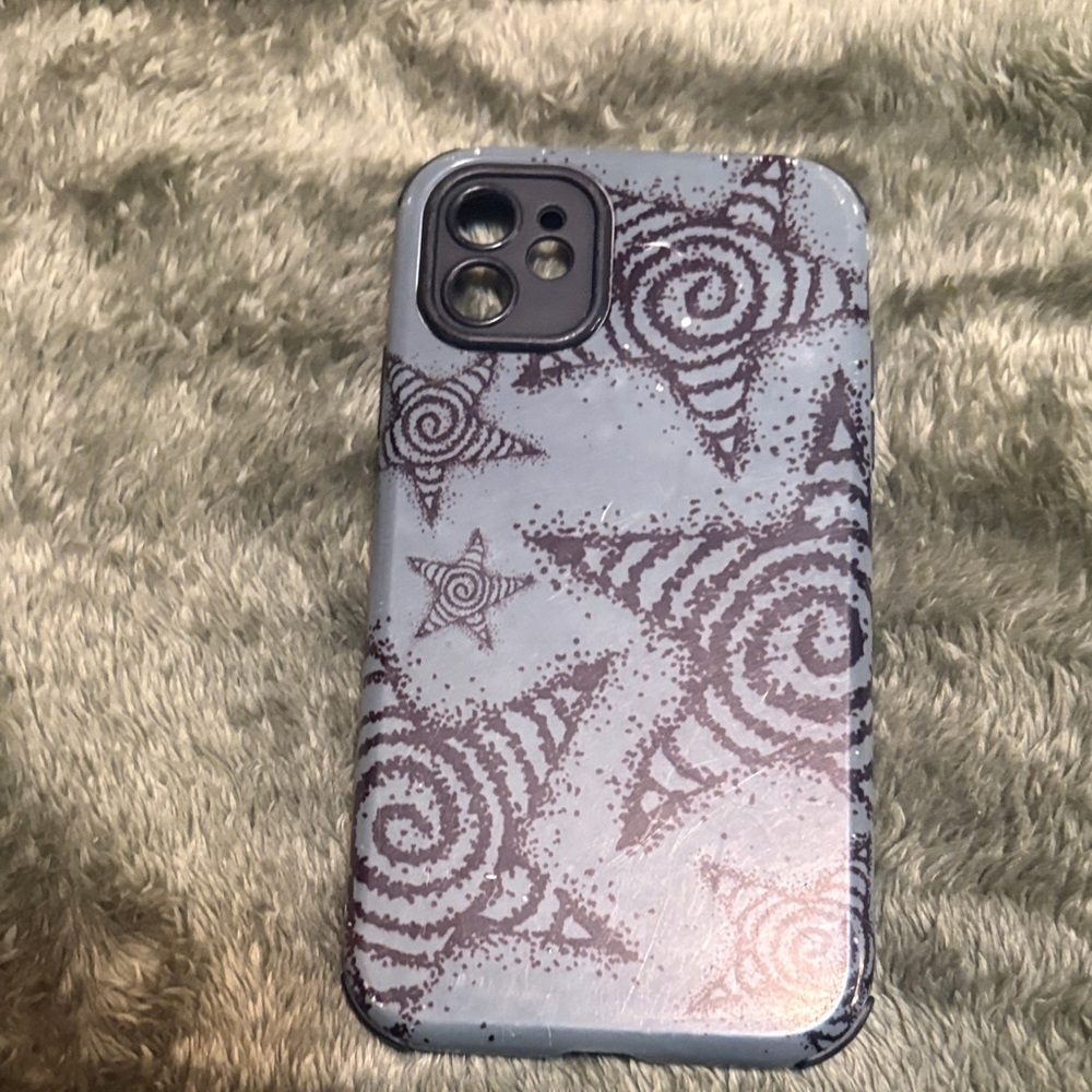 Stylish Star Pattern Phone Case - Gray
